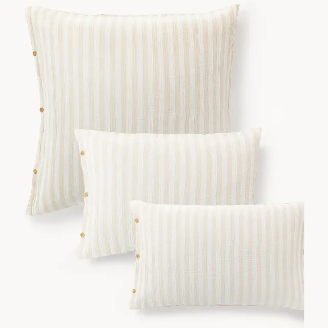 Westwing Collection Mousseline kussenhoes Saige Beige