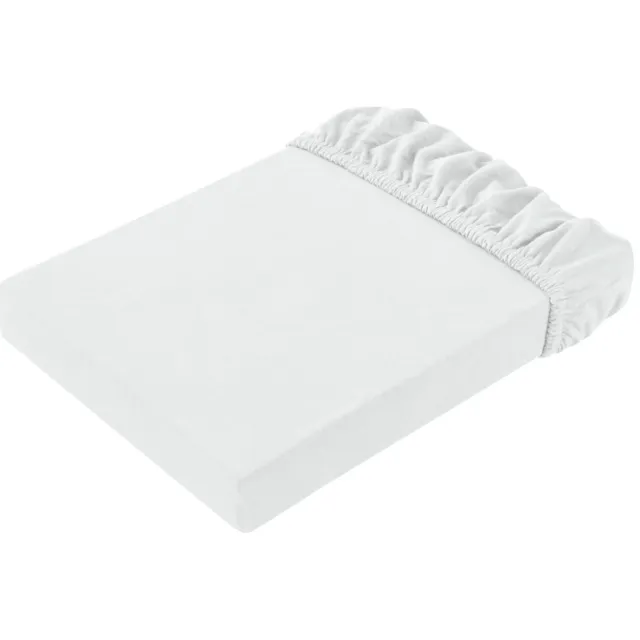 ERWIN M. Hoeslaken Jersey; 180-200x190-200 cm (BxL); wit