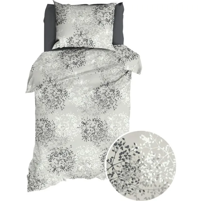 Satin D Or Satin d'Or Bellini Dekbedovertrek - Eenpersoons - 140x200/220 cm - Grijs