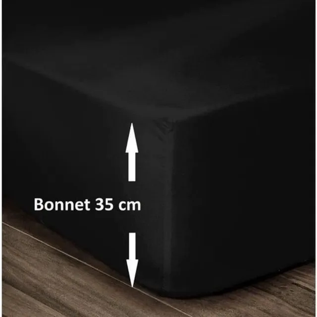 LOVELY HOME Onderlaken Lovely Home Zwart 160 x 200 cm