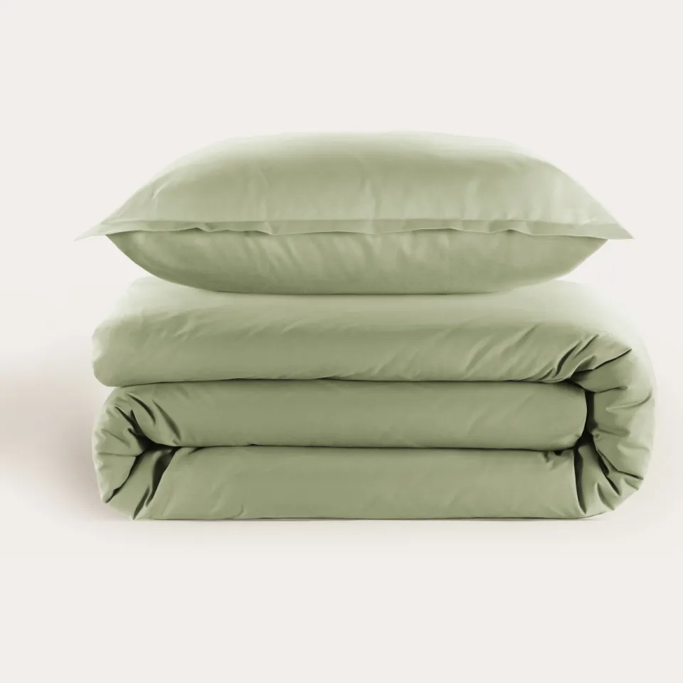 Studio LIVIT percale katoenen dekbedovertrek groen, foto 2