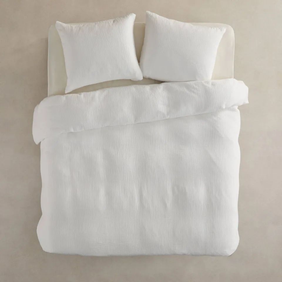 NOUS Living mousseline dekbedovertrek 2-persoons (200x220 cm) off white, foto 2