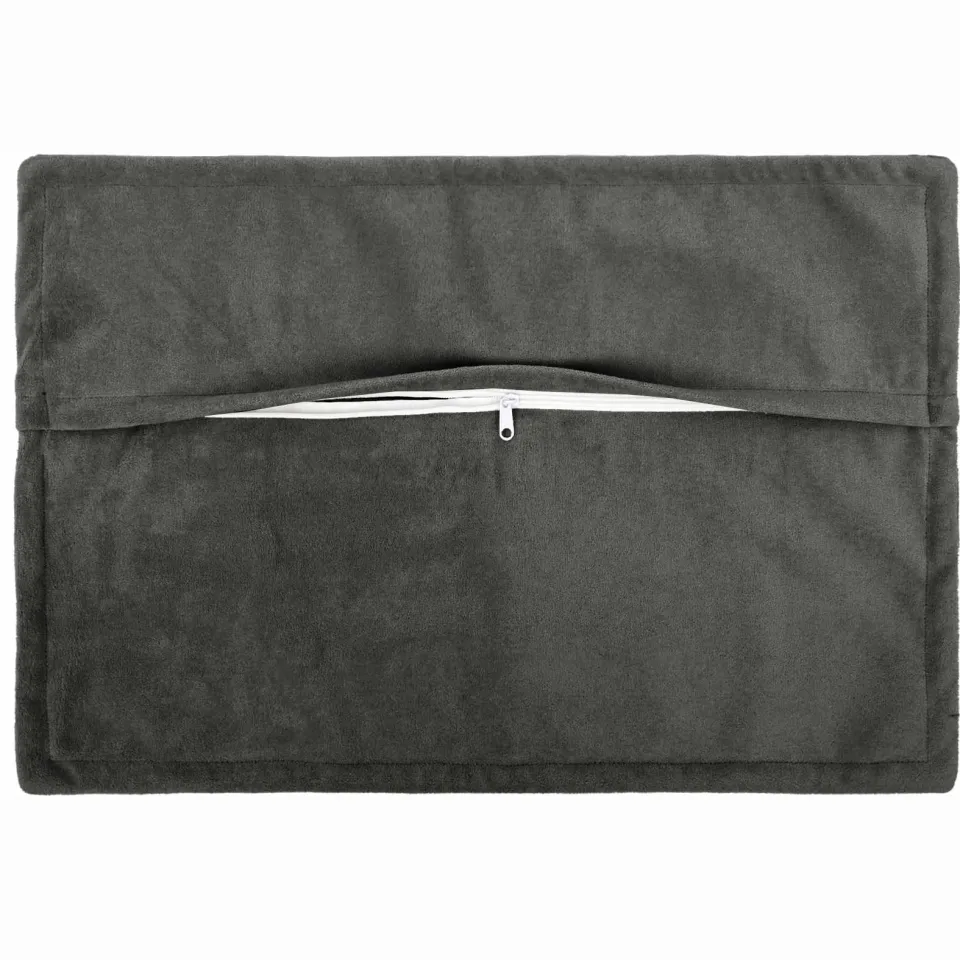 vidaXL Kussensloop 2 st HOUTEN Antracietkleurig 50 x 80 cm, foto 3