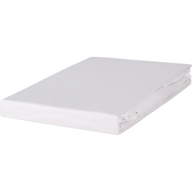 Linolux Hoeslaken 400 count Satijn White 180x210