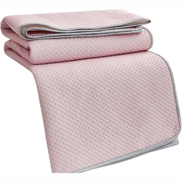 rimmo Ademende Koele Matras Topper – Zomer Slaapmat, Huidvriendelijke Wasbare Bed Mat, Koelmatras Matrasbeschermer - Roze