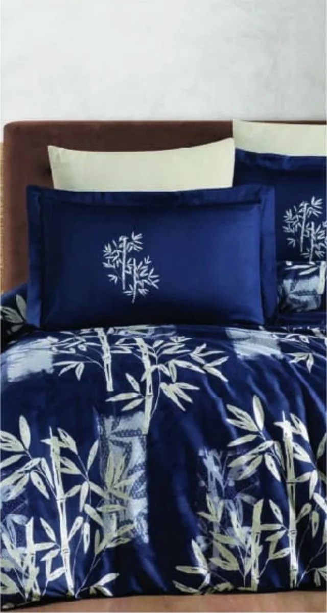 Luoca Patisca Luxe Dekbedovertrek Bamboo /Tweepersoons / Katoen Satijn Blauw