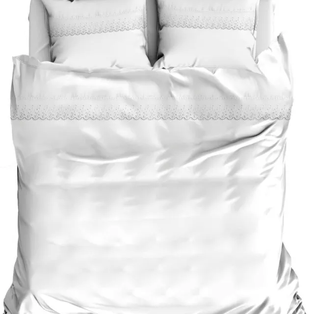 Romanette Vienna dekbedovertrek Wit Lits-jumeaux (270x200/220 cm + 2 slopen)
