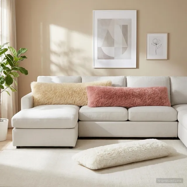vidaXL Kussensloop HEERLEN Roze 40 x 145 cm PV Fleece