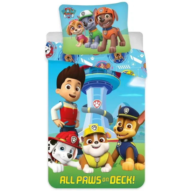 PAW Patrol peuterdekbedovertrek All Paws on Deck 100 x 135 cm Katoen multicolor