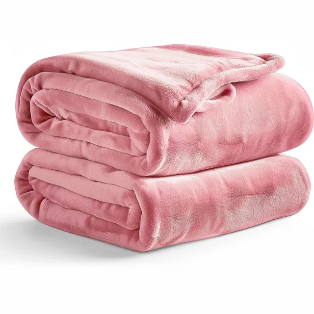 Sleepcomfort Fleece Plaid - Fleece - Fleece deken - Fluffy Deken - Knuffeldeken - Bankdeken - Pluizig en warm - Kerstcadeau - 150 x 200 cm - Roze