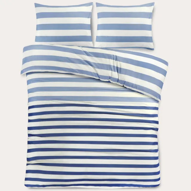 W katoen-polyester dekbedovertrek 2-persoons (200x220 cm) Blauw