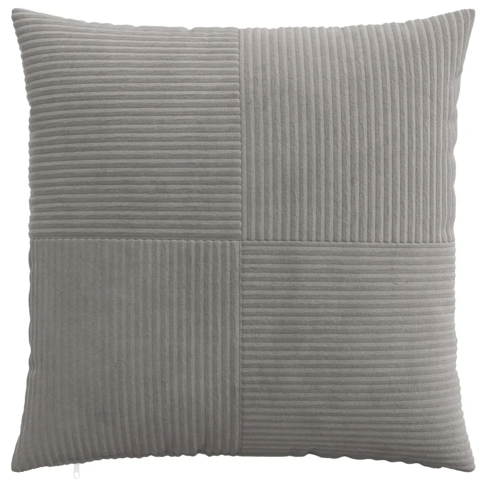 vidaXL Kussensloop 2 st ALMELO Lichtgrijs 80 x 80 cm corduroy