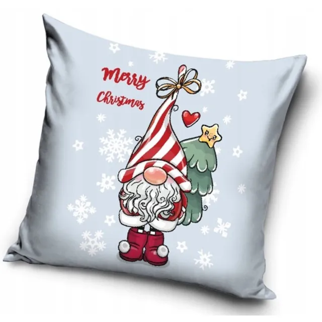 Carbotex Kerstkussenhoes 40x40 cm - Kabouter - Cadeau Multicolor
