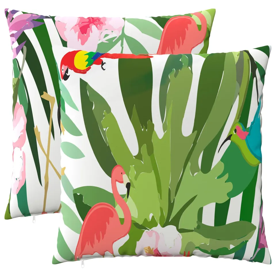 vidaXL Kussensloop 2 st HEERLEN Meerkleurig 80 x 80 cm Polyester