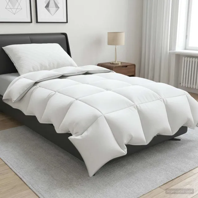 vidaXL 90% ganzen dons dekbedset FULDA 2 st 155 x 200 cm Winter Wit