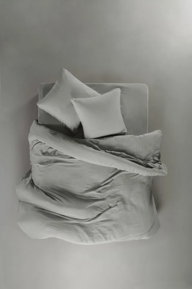 Casilin Strijkvrij Dekbedovertrek Tencel Satijn - 140x220 - Inclusief 1 Bijhorende Kussensloop - 1 Persoons - 100% TENCEL™ Lyocel - Sage Green Groen