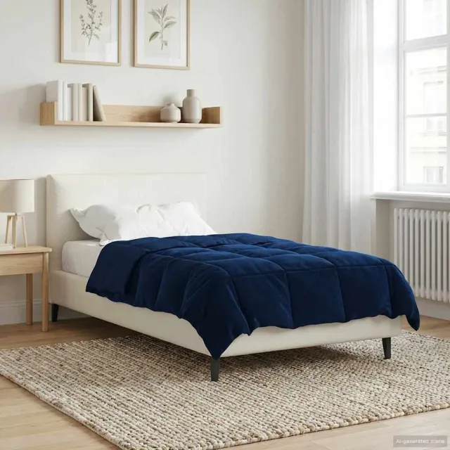 vidaXL Winter Dekbed 135 x 200 cm Winter Microfiber (100% polyester) Blauw
