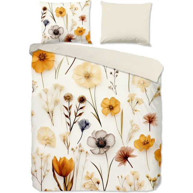 Good Morning dekbedovertrek rustige bloemen - 2 persoons 200x200/220 cm - Multi - 100% Katoen renforce