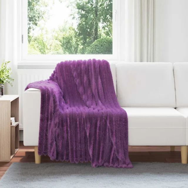 vidaXL Kleden 6 st Paars 150 x 130 cm 2,85 kg Fleece, foto 2