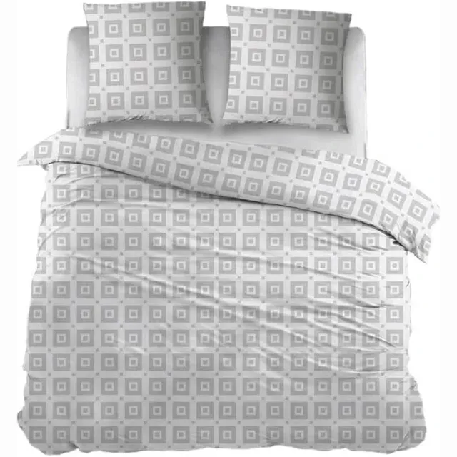 Sleepnight Dekbedovertrek Flanel Ilse Grijs - 140 x 200/220 cm + 1 kussensloop - [Grijs]