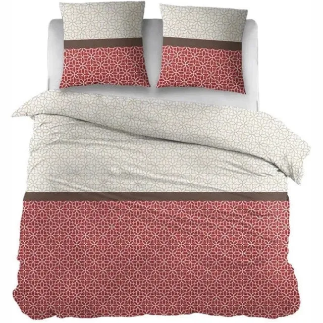 Sleepnight Dekbedovertrek Flanel Franceska - 240 x 200/220 cm + 2 kussenslopen - [Rood]
