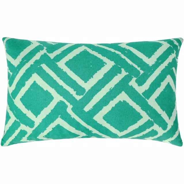 DOMAREX Decoratieve Kussenhoes 30x50cm Mintgroen Geometrisch Katoen