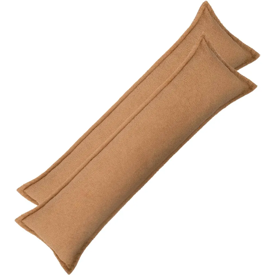 vidaXL Kussensloop 2 st HOUTEN Beige 40 x 145 cm Bouclé, foto 3