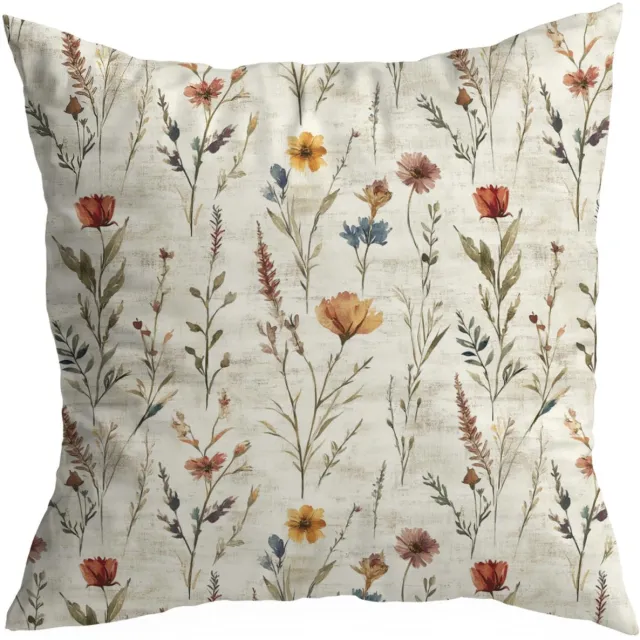 HomeView Decoratieve Kussensloop Lente 50x50cm - Bloemen & Kleuren Veelkleurig