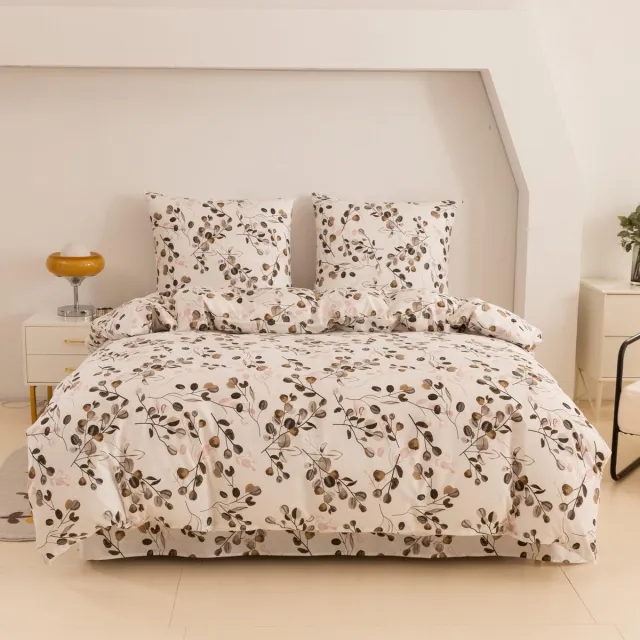 Ibenzoa Zacht en Onderhoudsvriendelijk Beddengoedset met Bloemenpatroon voor Optimaal Comfort bloemen (wit)
