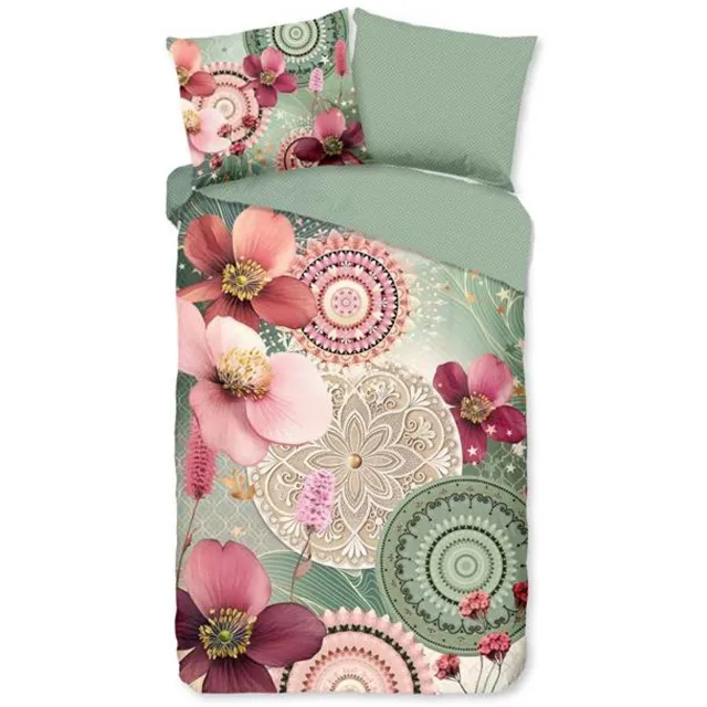 HIP Collection Reginia Dekbedovertrek - Eenpersoons - 140x200/220 cm - Groen