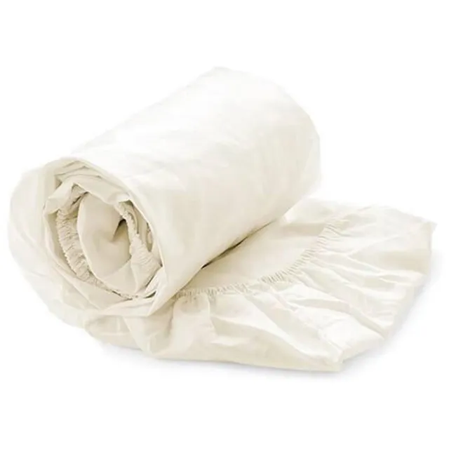 MatrasDirect Hoeslaken Percal Katoen - Topdekmatras Ecru - 80x200 - 100% katoen - Oeko-Tex gecertificeerd