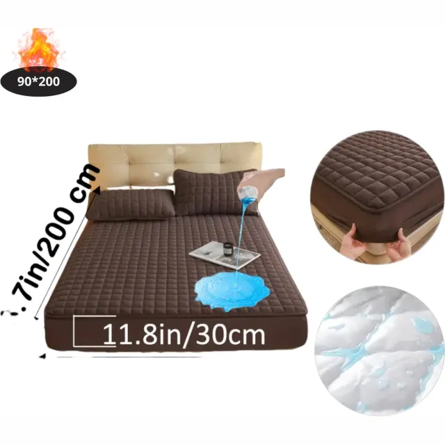 Nivard Waterdicht Hoeslaken - Beddengoed - Fitted Sheet - Bed - Bruin 90x200