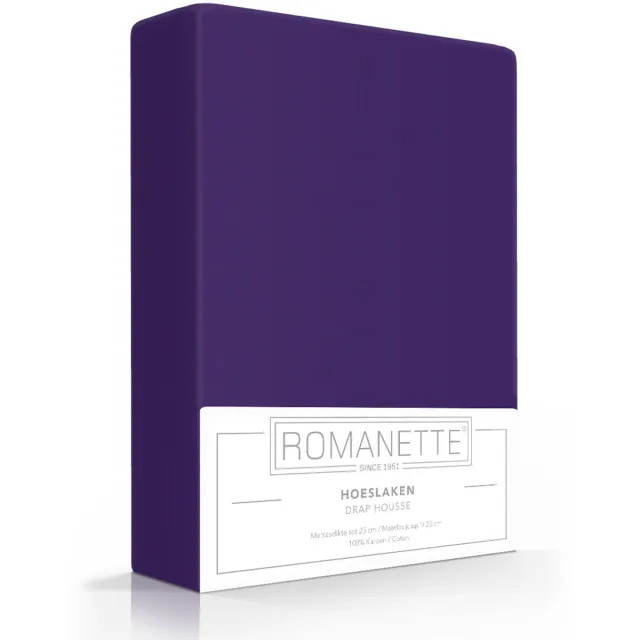 Romanette Luxe Verkoelend Hoeslaken Katoen - Paars