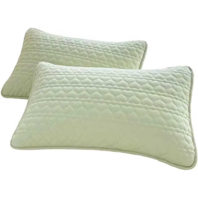 SNQ 2 Groene Kussenslopen - 48×78cm - Zweet- en Oliebestendig - Machinewasbaar - Geschikt voor de meeste kussens - Zacht en comfortabel Kleur