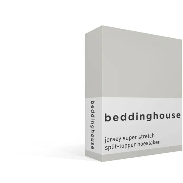 Beddinghouse katoen - Splittopper Hoeslaken - 180 x 200/220 cm Pocket depth: 25 cm Split: 85 cm - Gebroken wit