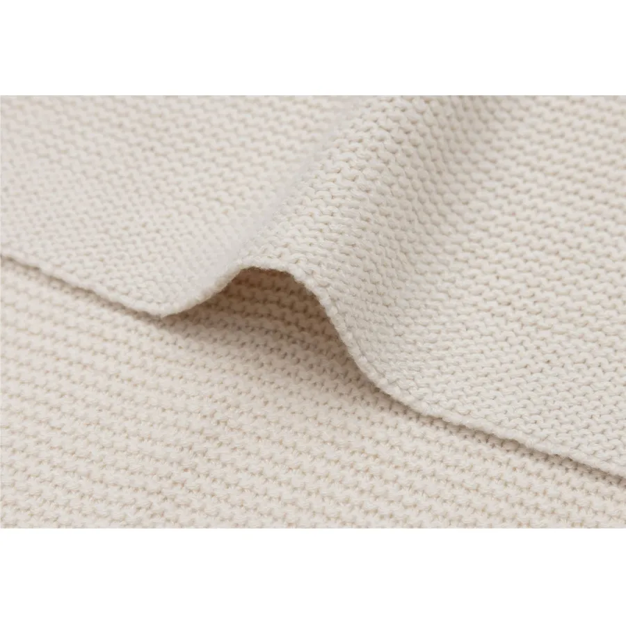 Jollein wiegdeken Basic Knit Oatmeal beige, foto 4
