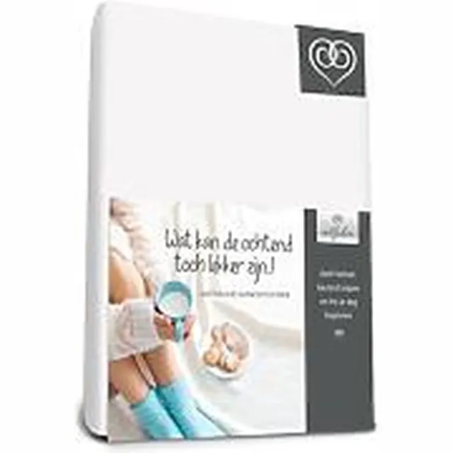 Bed-Fashion Waterdichte molton hoeslaken 100 x 200 cm Wit