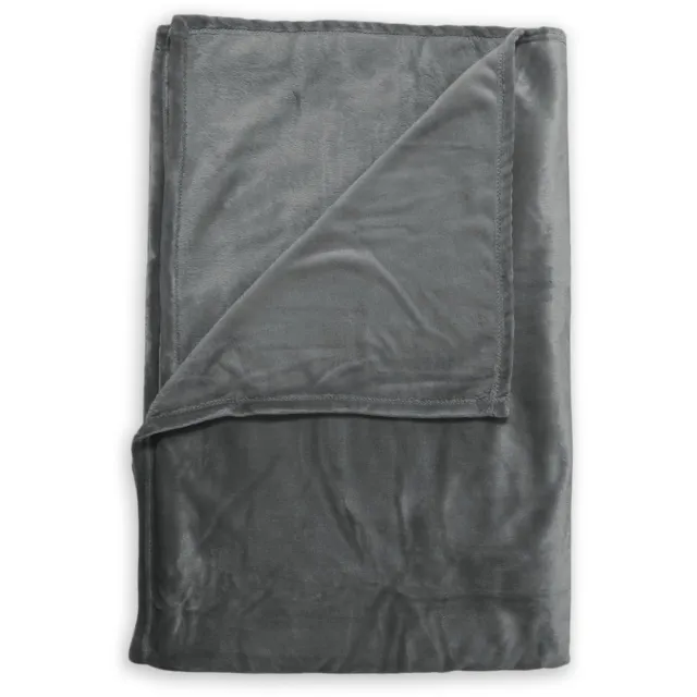 Zohome Plaid Cara - Warme deken voor op de bank - Zacht - 140x200 cm - Antraciet