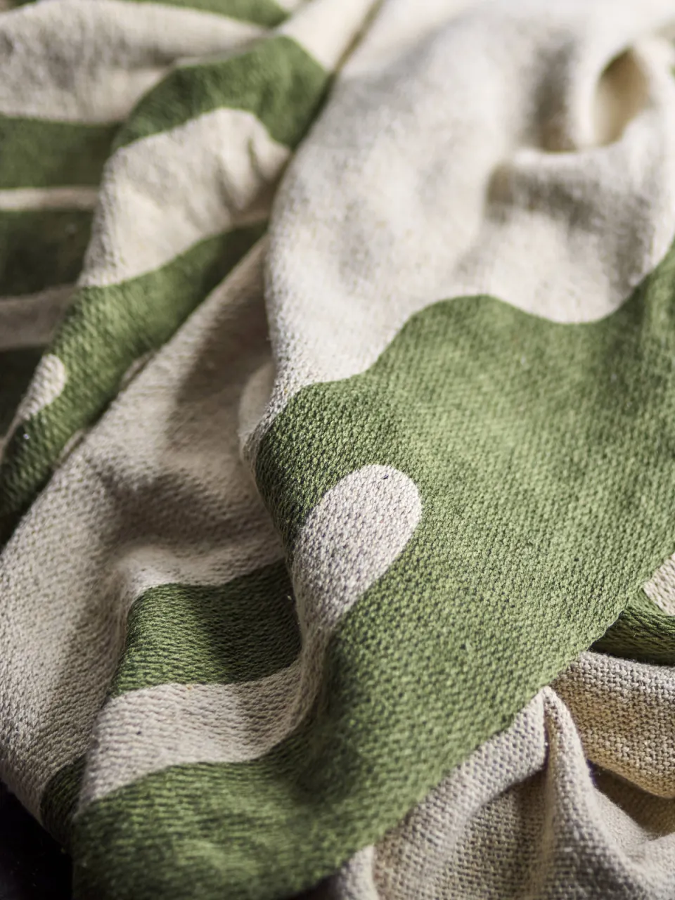 Bloomingville Dalmine katoenen plaid groen, foto 4