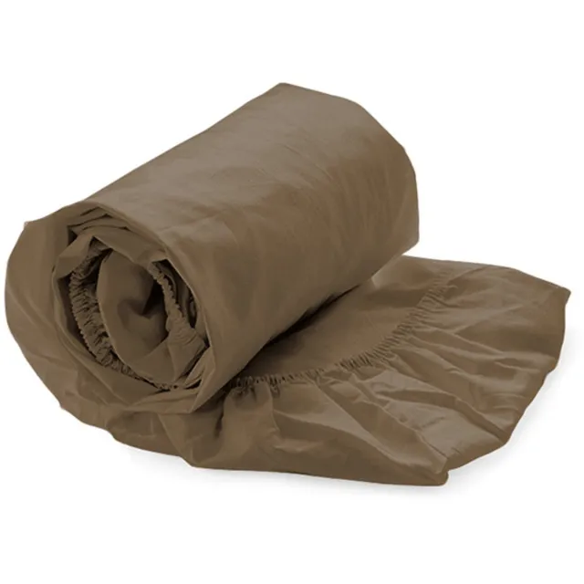 Slaap Vaak Luxe Hoeslaken Percale - 100% Percale Katoen - Eenpersoons - 140/160x210/220 cm - Pebbles