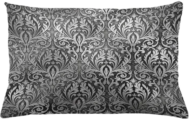 ABAKUHAUS kussenhoes 65x40 cm – rits, bedrukt, grijs/zwart