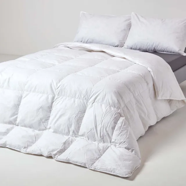 Homescapes Donzen Extra Licht Zomerdekbed 155x220 cm – Ganzendons & Veren – Warmteklasse 4 – OEKO-TEX® & RDS Gecertificeerd Wit