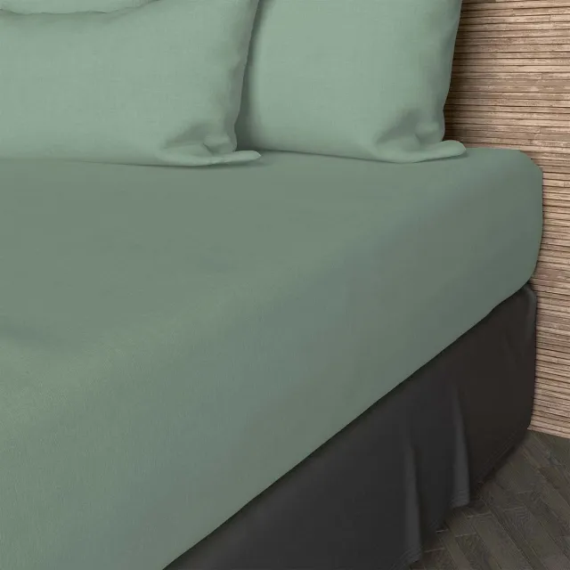 Unyqoos Zacht Katoenen Hoeslaken in Frisse Watergroene Kleur voor Matras 160x200 cm