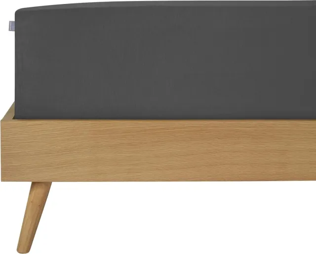 Schiesser hoeslaken, luxe jersey-kwaliteit, 100% katoen, grijs, 100 x 200 cm
