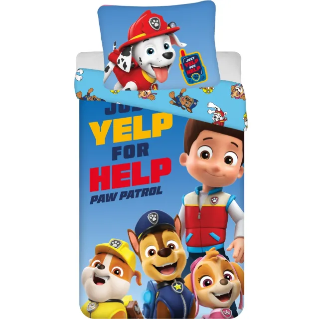 PAW Patrol Dekbedovertrek Help - Eenpersoons - 140 x 200 + 70 x 90cm - Katoen Multicolor