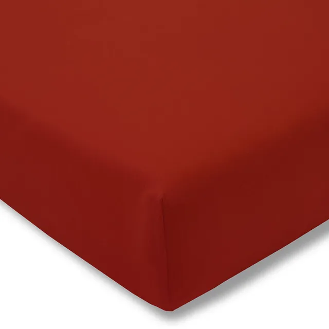 Estella Fein-Jersey Serie - Laken met Elastiek - 100% Mako-Katoen - Super Geocamd rood