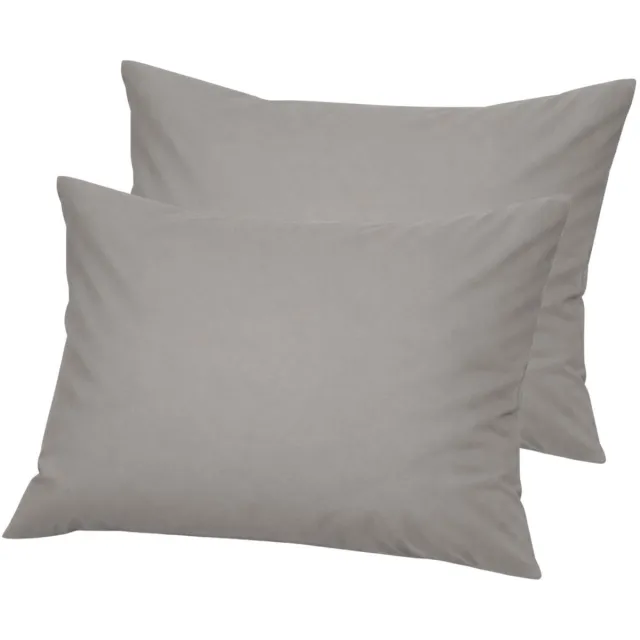 Droomtextiel Kussenslopen 60x70 cm Licht Grijs Set Van 2 Stuks - Hotelkwaliteit - 100% Hoogwaardige Katoen