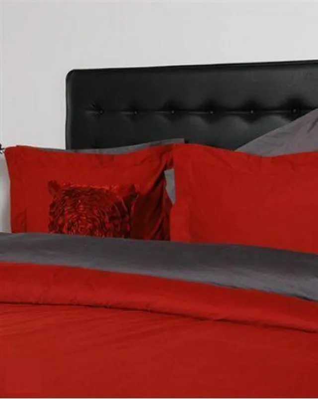 Heckettlane HnL Refined dekbedovertrek Peach Twill Red 155x220cm + 80x80cm Rood