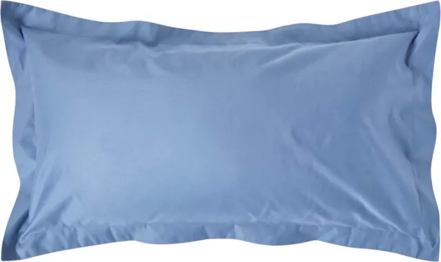 Homescapes Luxe Satijn Kussensloop 50x90 cm met Sierrand – Staalblauw – 100% Egyptisch Katoen – Draaddichtheid 1000