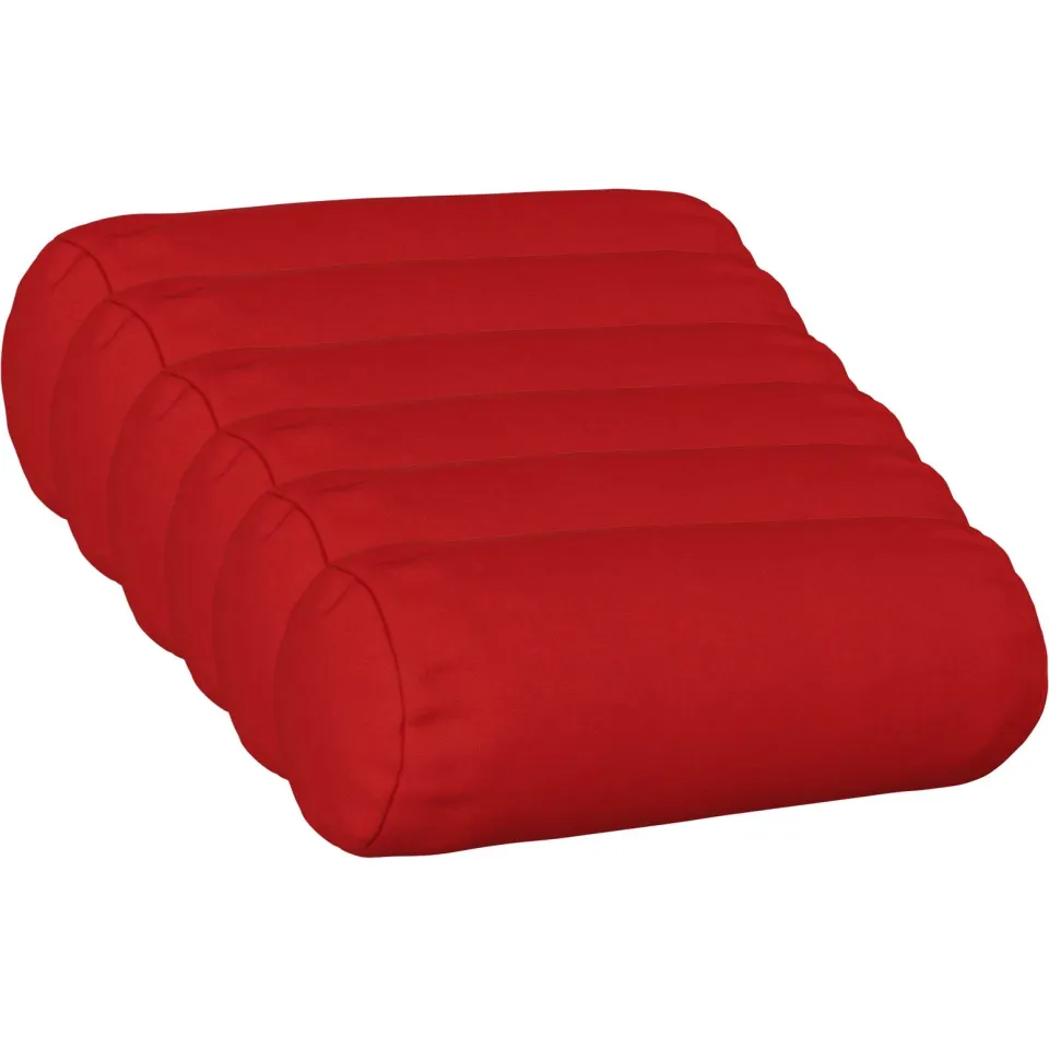 vidaXL Kussensloop 6 st HEERLEN Rood Dia. 15 x 40 cm Stof, foto 3